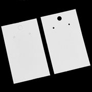 Kort - topkort til øreringe m.m. Hvid. 80 x 50 mm. 50 stk.